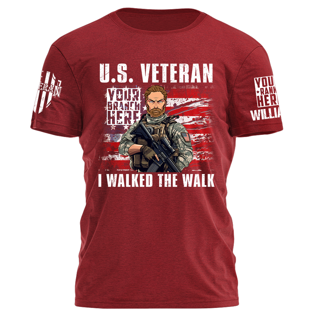 U.S. Veteran I Walked The Walk Personalized Shirt For Veteran H2511