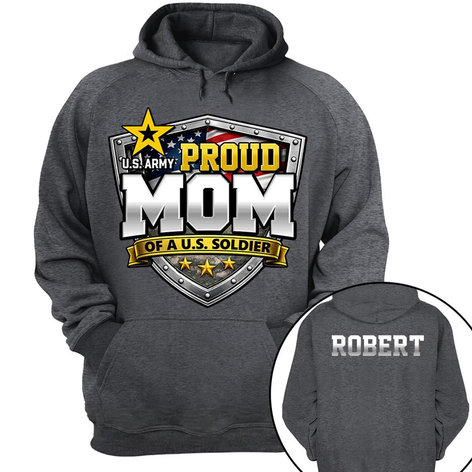 Proud Mom Of A US Soldier Custom Camouflage Shirt For US Military Mom Dad Sister Proud Family Shirt H2511 Trna
