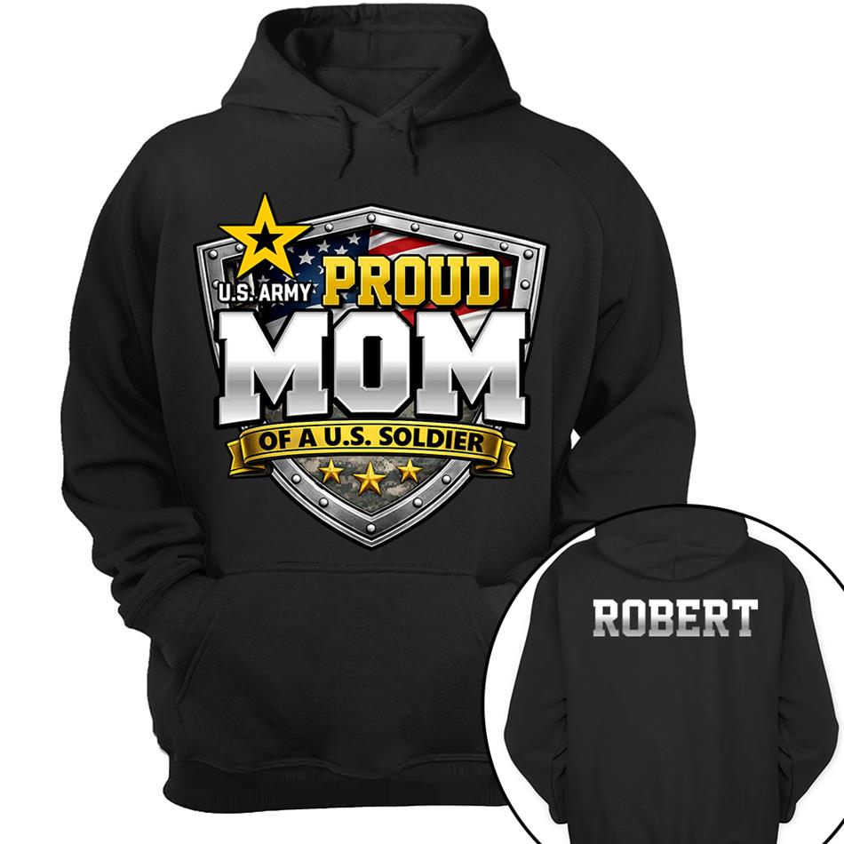 Proud Mom Of A US Soldier Custom Camouflage Shirt For US Military Mom Dad Sister Proud Family Shirt H2511 Trna