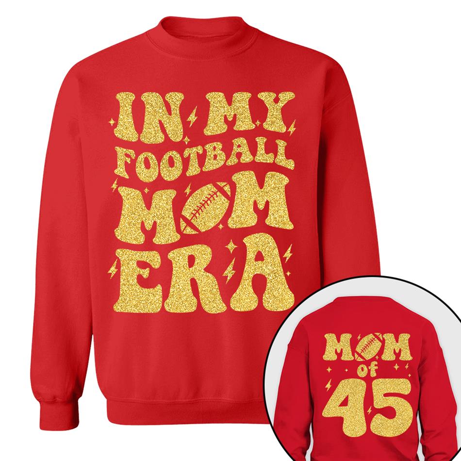 In My Football Mom Era Mom Of Player Number Custom Shirt For Football Mom Sister Wife Grandma Game Day Shirt H2511 Trna