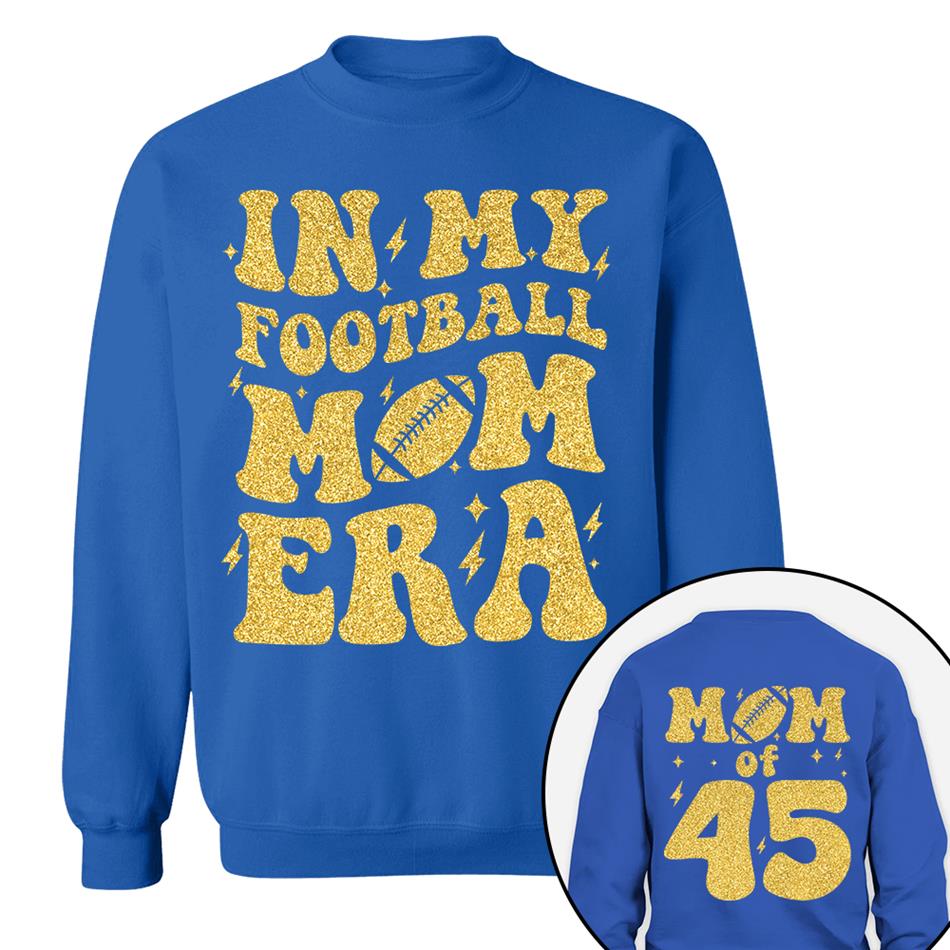 In My Football Mom Era Mom Of Player Number Custom Shirt For Football Mom Sister Wife Grandma Game Day Shirt H2511 Trna