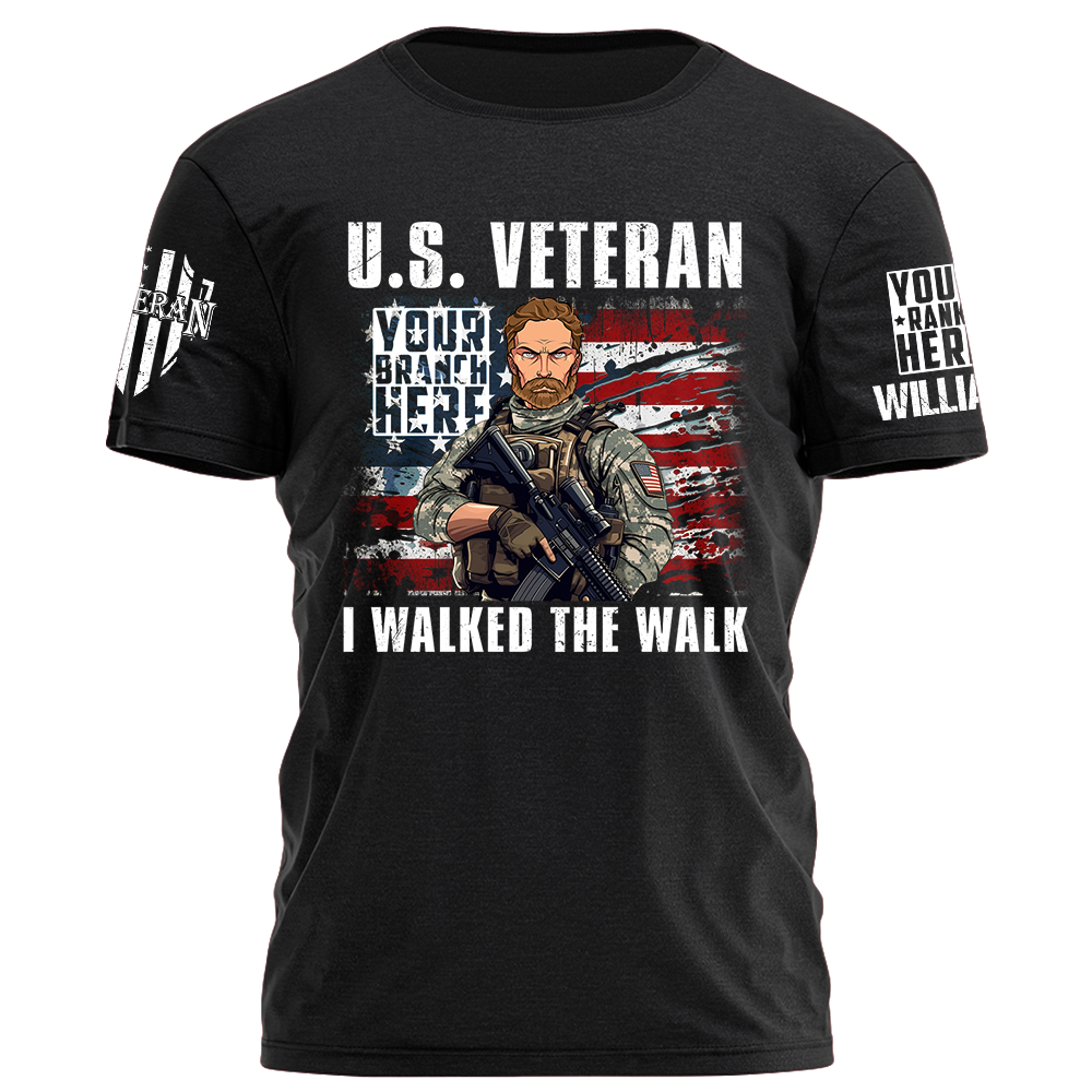 U.S. Veteran I Walked The Walk Personalized Shirt For Veteran H2511