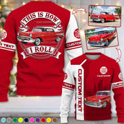 This Is How I Roll, Custom Photo  Classic Car Ugly Sweater, Gift for Car Lovers A2110 Pt99