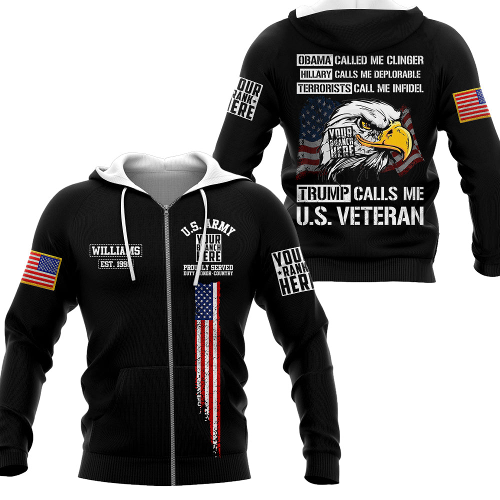 Obama Called Me Clingery Trump Calls Me Veteran All Over Print Shirt For Veteran H2511