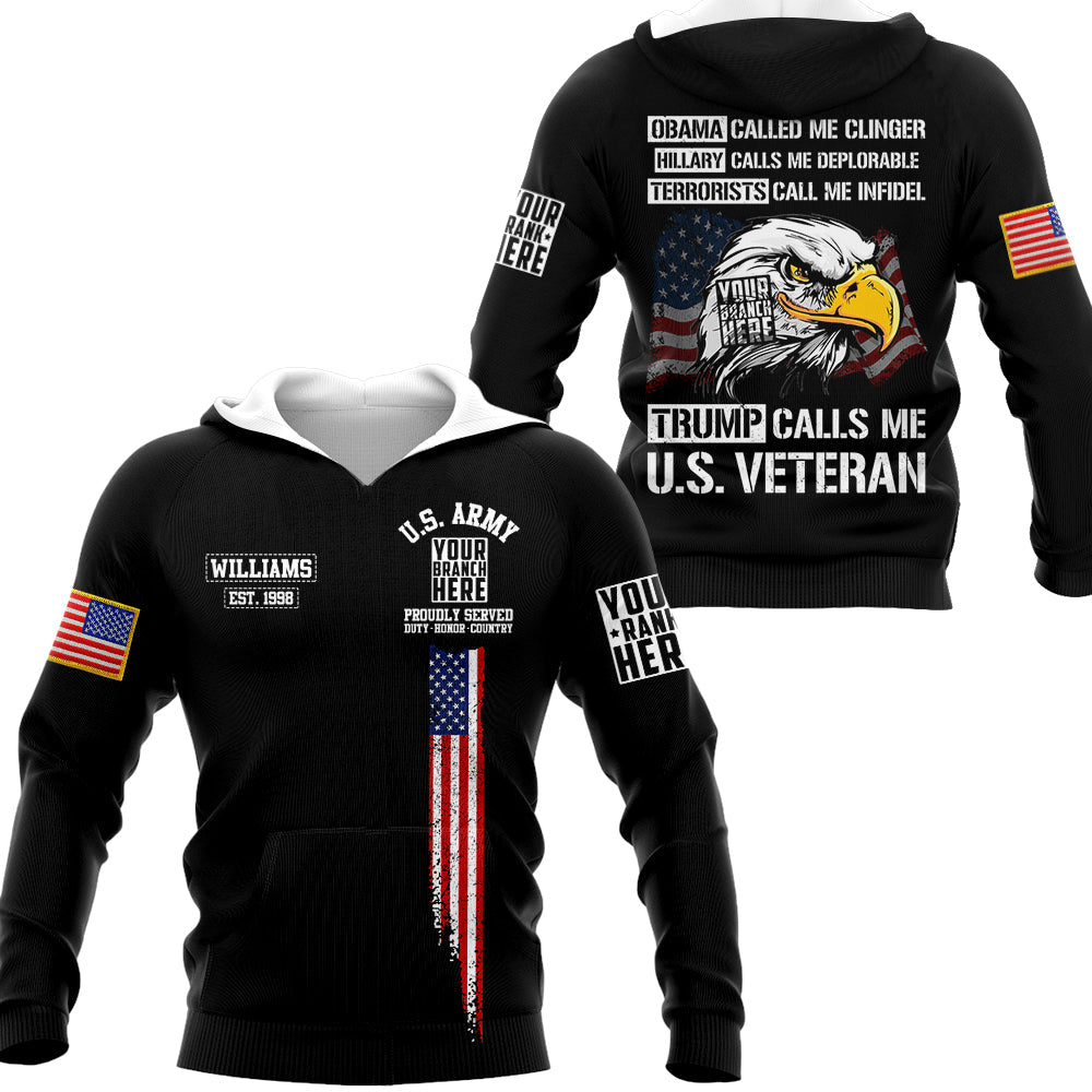 Obama Called Me Clingery Trump Calls Me Veteran All Over Print Shirt For Veteran H2511