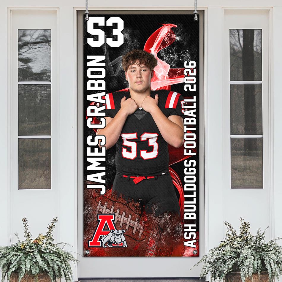 Custom American Football Senior Banner Gift For Football Gameday Football Lovers Banner H2511 Trna