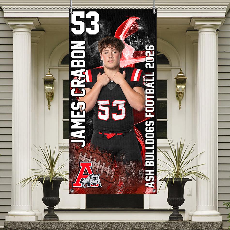 Custom American Football Senior Banner Gift For Football Gameday Football Lovers Banner H2511 Trna