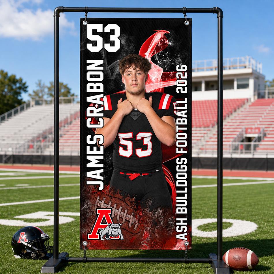 Custom American Football Senior Banner Gift For Football Gameday Football Lovers Banner H2511 Trna