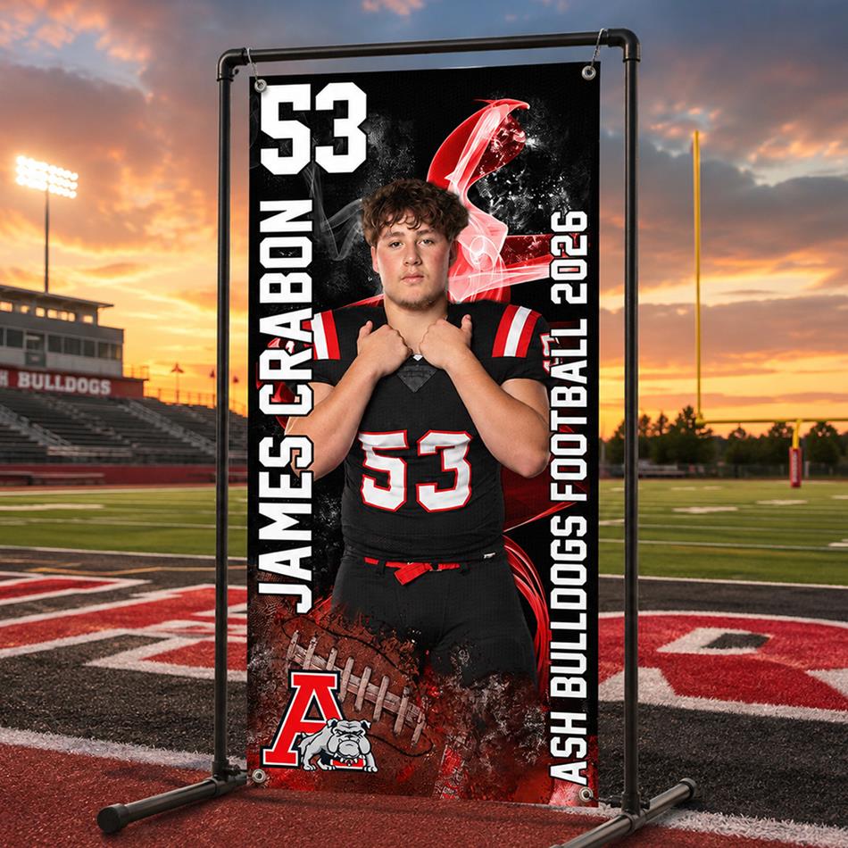 Custom American Football Senior Banner Gift For Football Gameday Football Lovers Banner H2511 Trna