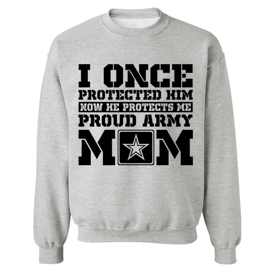 I Once Protected Him Now He Protects Me Proud Army Mom Custom Shirt For Proud Military Graduate Familes Shirt H2511 Trna