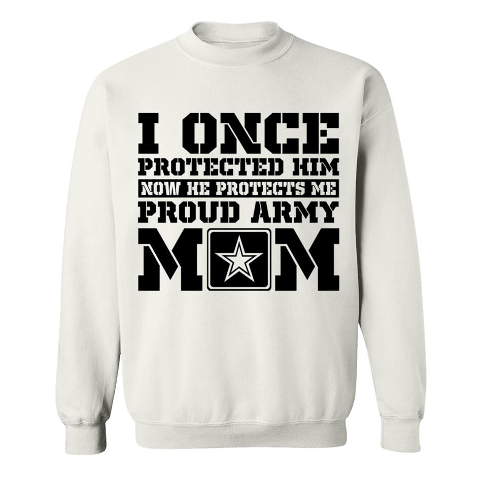 I Once Protected Him Now He Protects Me Proud Army Mom Custom Shirt For Proud Military Graduate Familes Shirt H2511 Trna