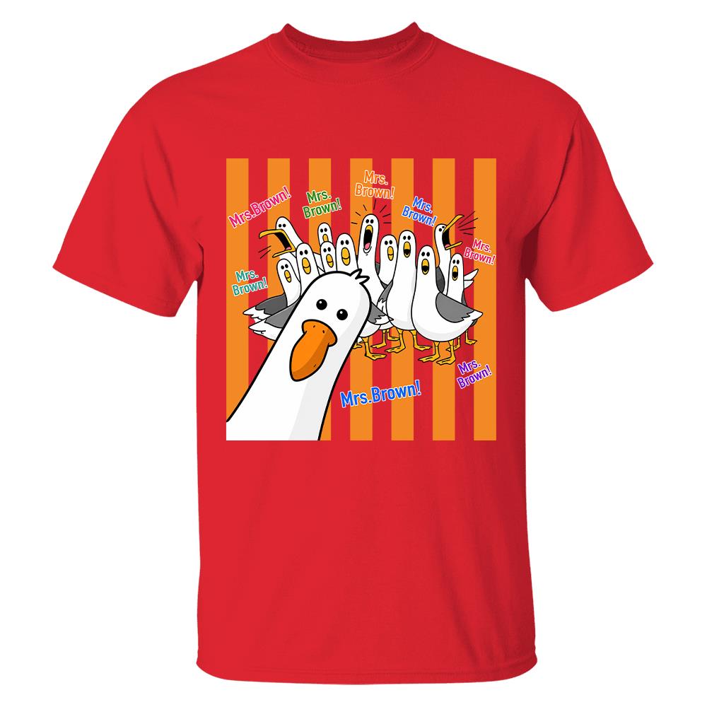 Custom Funny Seagulls Teacher Name Shirt, Teacher Appreciation Gift L0411 Hv01