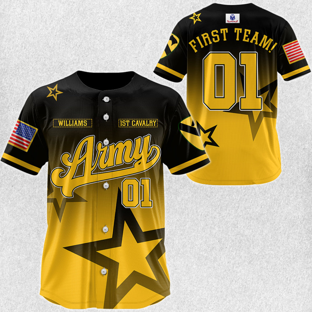 Custom Division All Branches Baseball Jersey Gift For US Military Soldier Veteran H2511