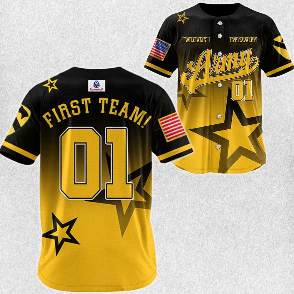 Custom Division All Branches Baseball Jersey Gift For US Military Soldier Veteran H2511
