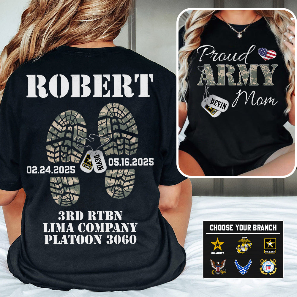 Proud Army Mom, Wife, Dad, Sister... US.Army Personalized Soldier's Name & Family Member Military Shirt H2511 Trna