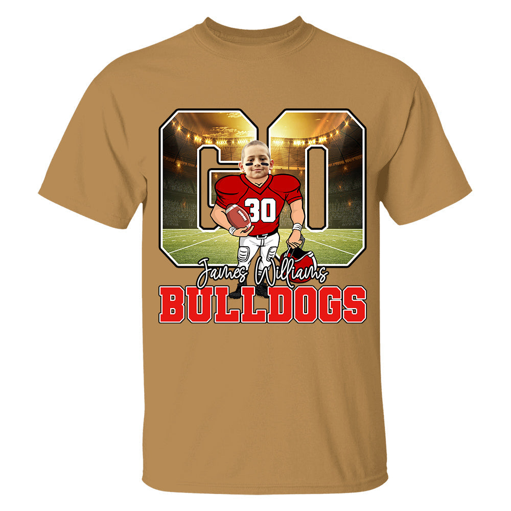 Custom Face Go Team Name Personalized Shirt For Football Lover Football Mom H2511