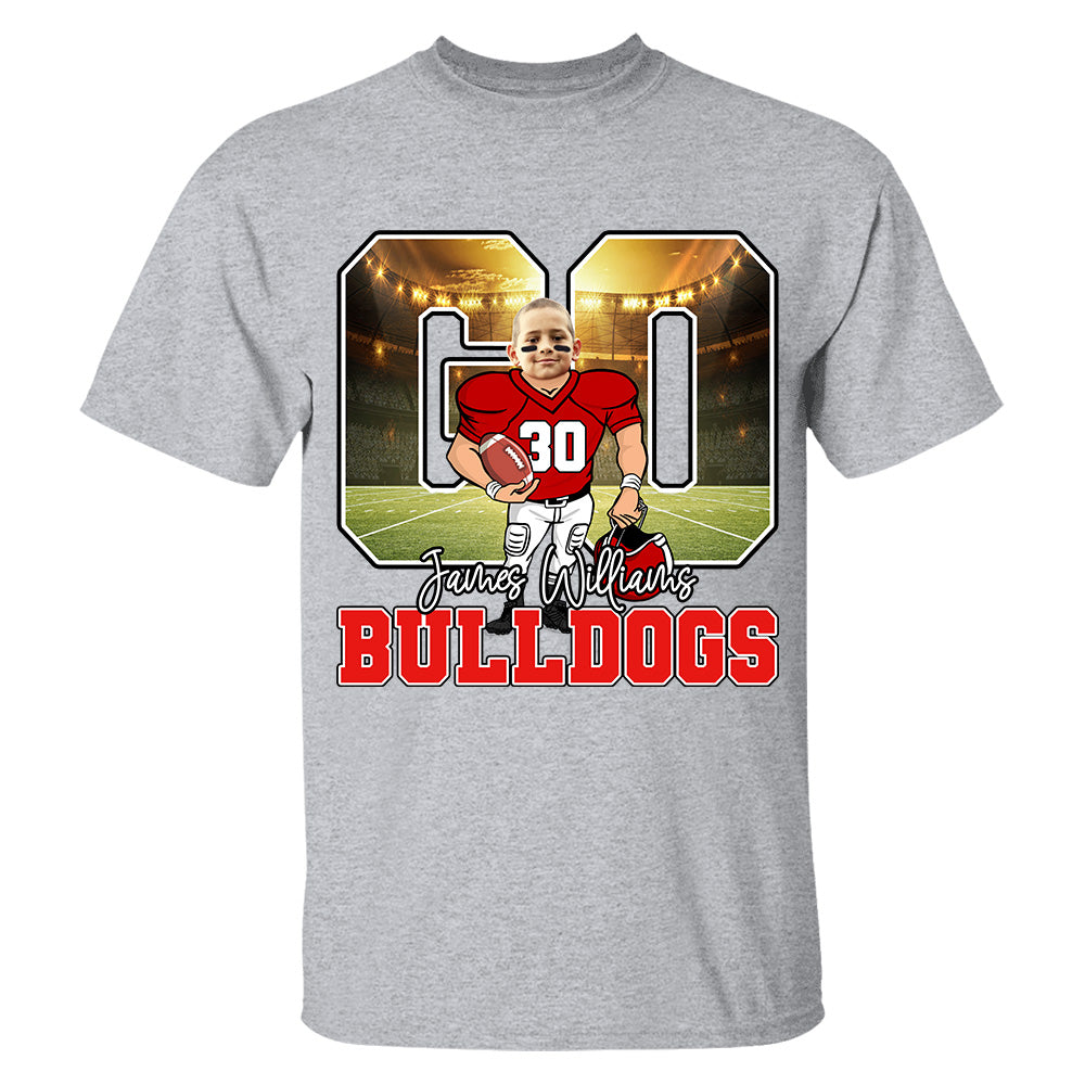 Custom Face Go Team Name Personalized Shirt For Football Lover Football Mom H2511