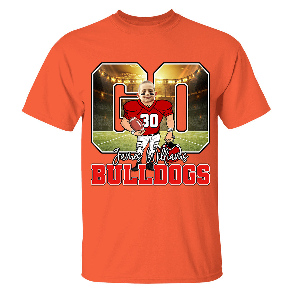 Custom Face Go Team Name Personalized Shirt For Football Lover Football Mom H2511