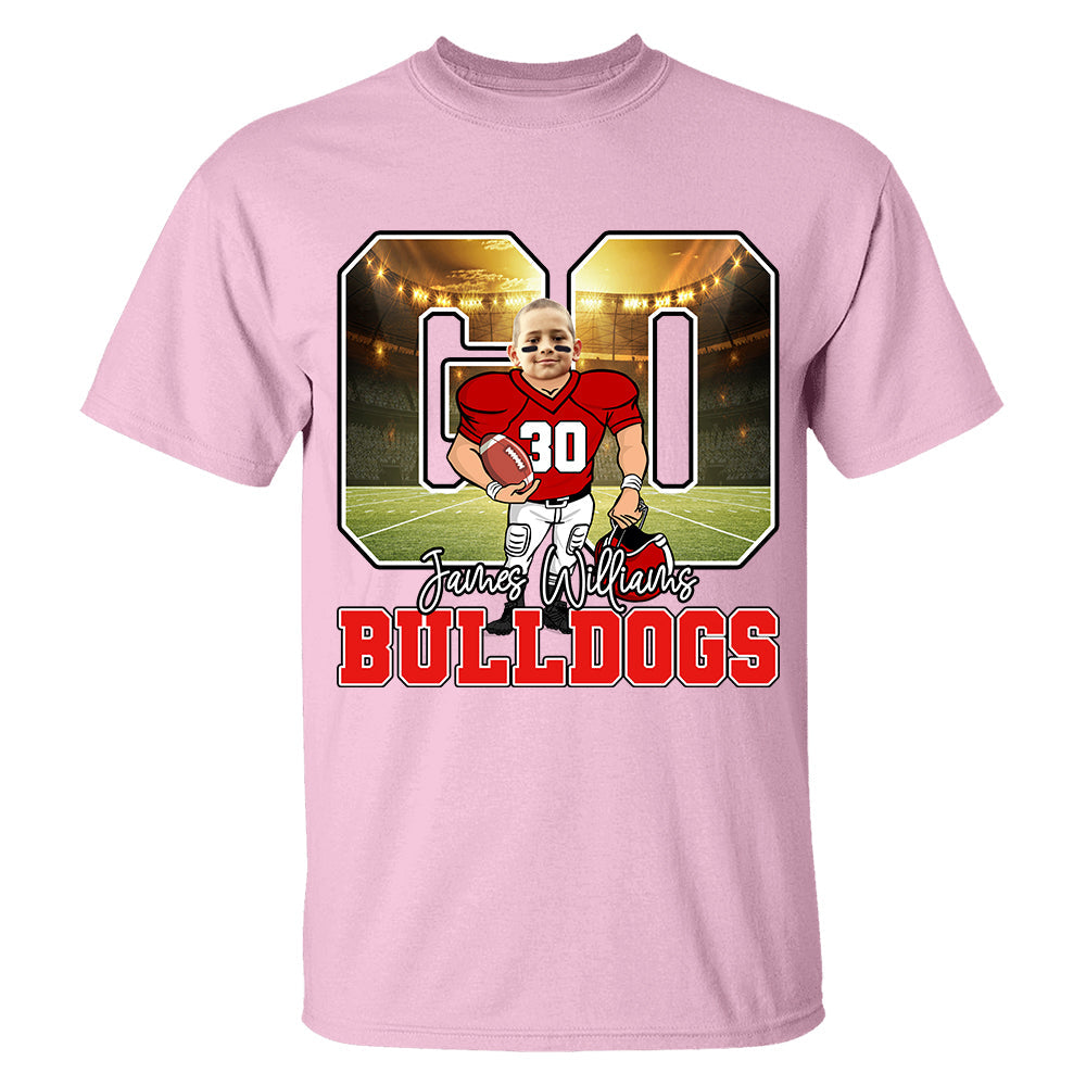 Custom Face Go Team Name Personalized Shirt For Football Lover Football Mom H2511