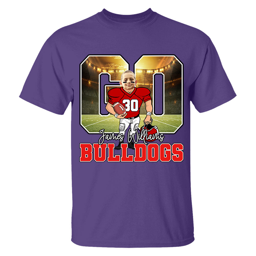 Custom Face Go Team Name Personalized Shirt For Football Lover Football Mom H2511