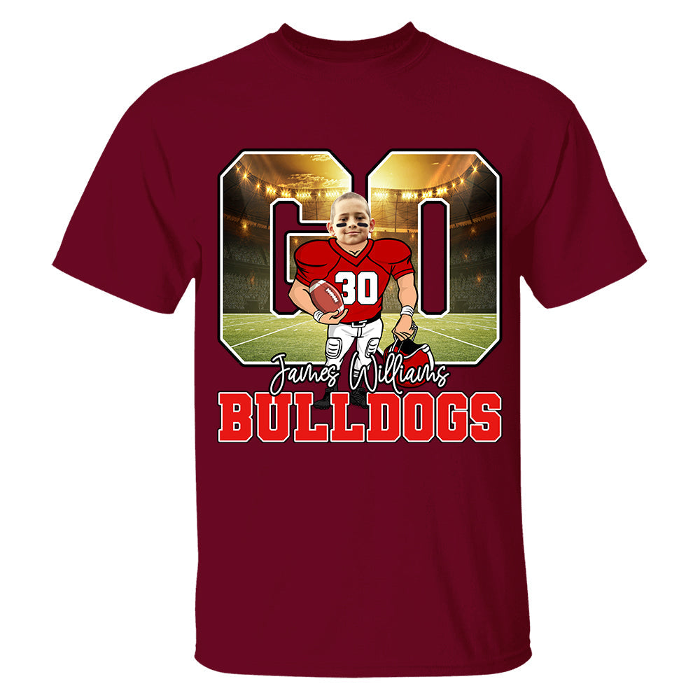 Custom Face Go Team Name Personalized Shirt For Football Lover Football Mom H2511