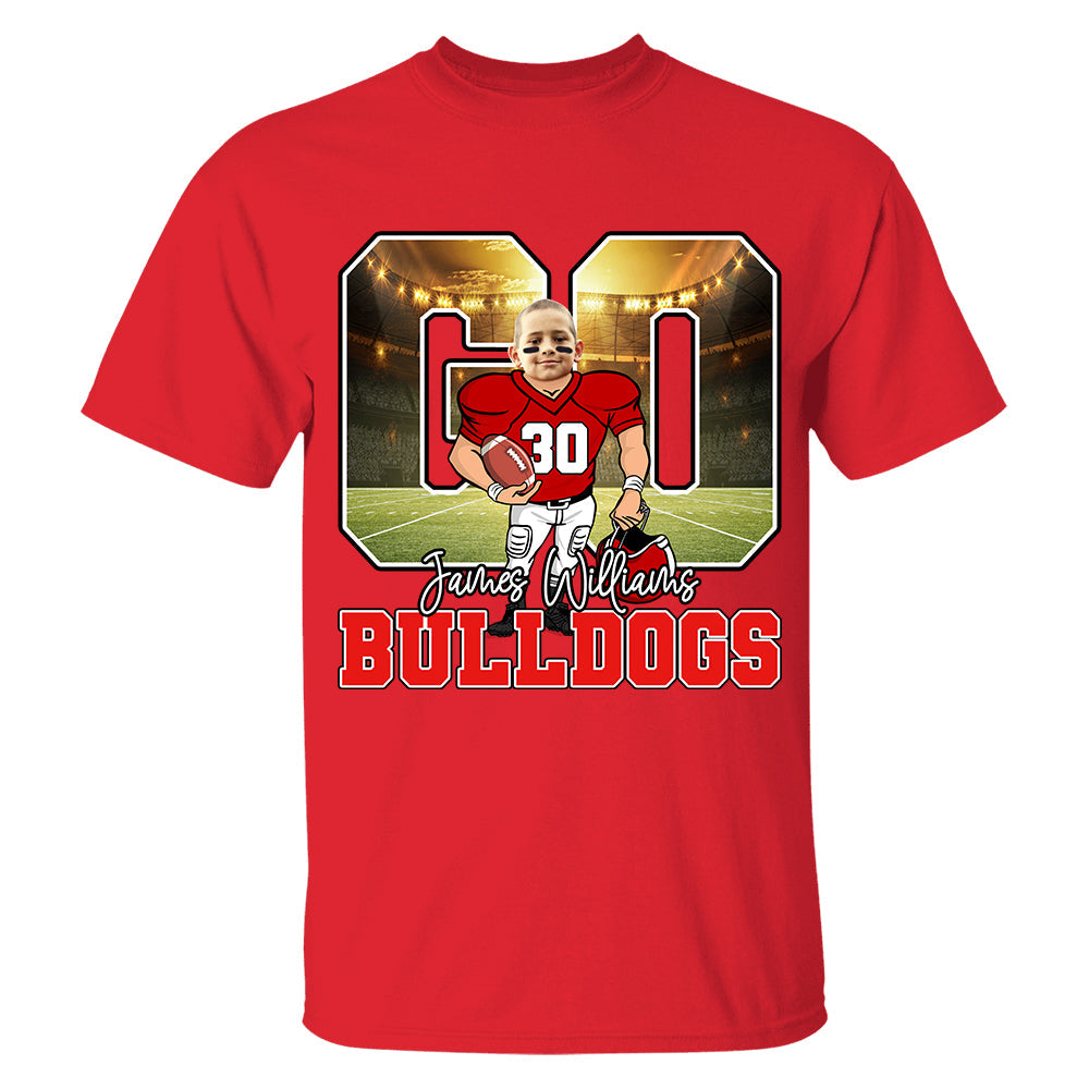 Custom Face Go Team Name Personalized Shirt For Football Lover Football Mom H2511