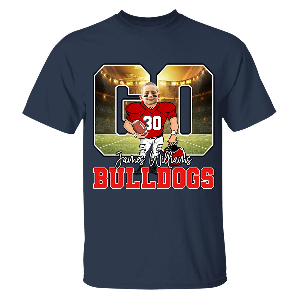 Custom Face Go Team Name Personalized Shirt For Football Lover Football Mom H2511