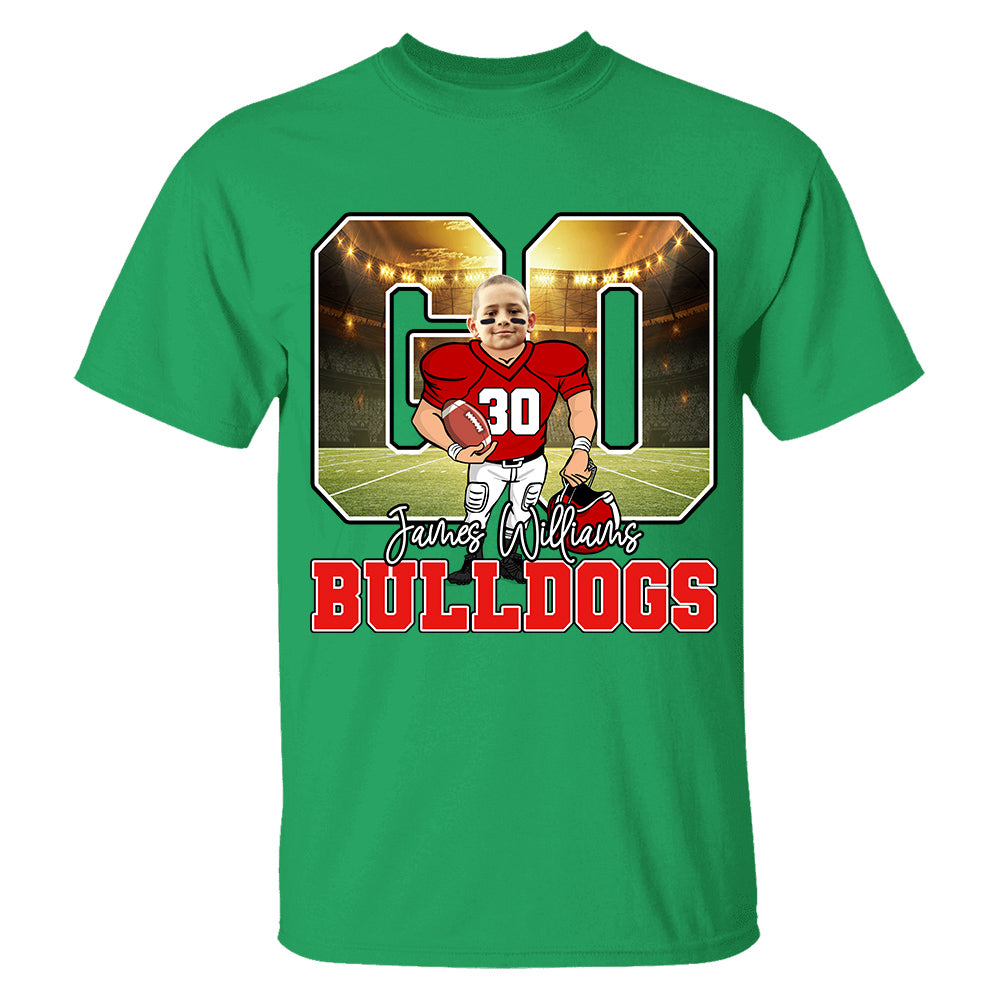 Custom Face Go Team Name Personalized Shirt For Football Lover Football Mom H2511