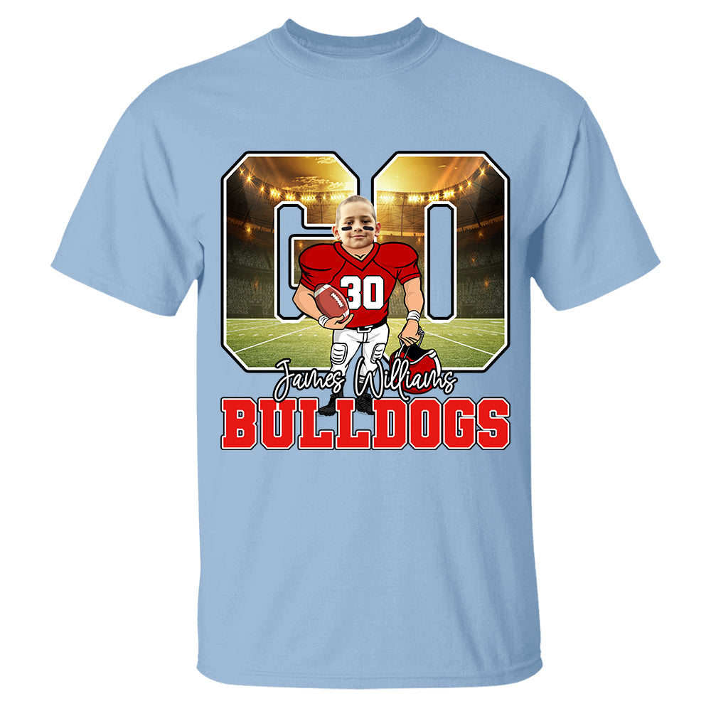 Custom Face Go Team Name Personalized Shirt For Football Lover Football Mom H2511