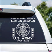 Custom All Branches of Services Military Car Decal For Military Veteran Military Retired Gift H2511 Trna