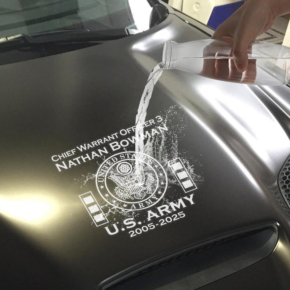 Custom All Branches of Services Military Car Decal For Military Veteran Military Retired Gift H2511 Trna