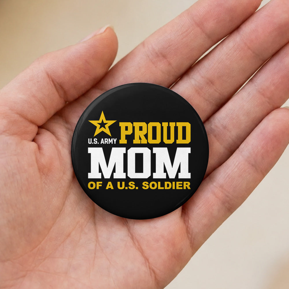 Proud Mom Of A US Soldier Pin Buttons For Proud Army Mom Dad Family Graduation Date Accessories H2511 Trna