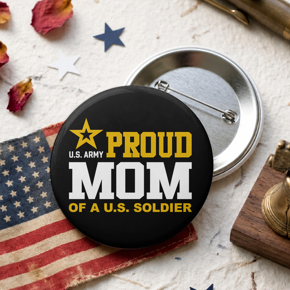 Proud Mom Of A US Soldier Pin Buttons For Proud Army Mom Dad Family Graduation Date Accessories H2511 Trna