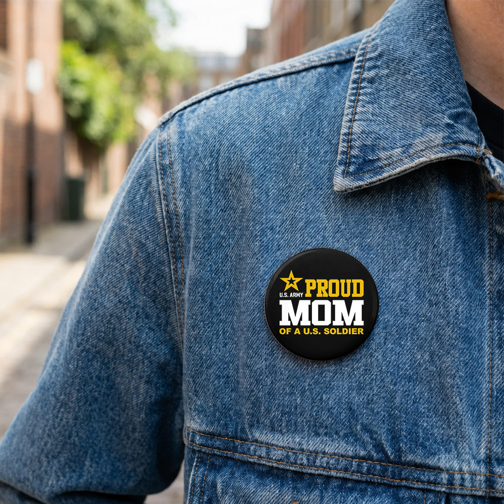 Proud Mom Of A US Soldier Pin Buttons For Proud Army Mom Dad Family Graduation Date Accessories H2511 Trna