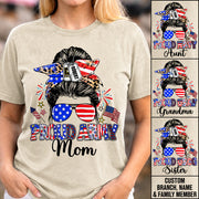 Proud Army Mom Custom Shirt For Proud Military Mom Sister Wife Grandma 4Th July Shirt H2511 Trna