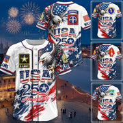 Personalized USA Veteran Baseball Jersey, Custom Name & Number, 250th Anniversary Military Jersey H2511 Trna