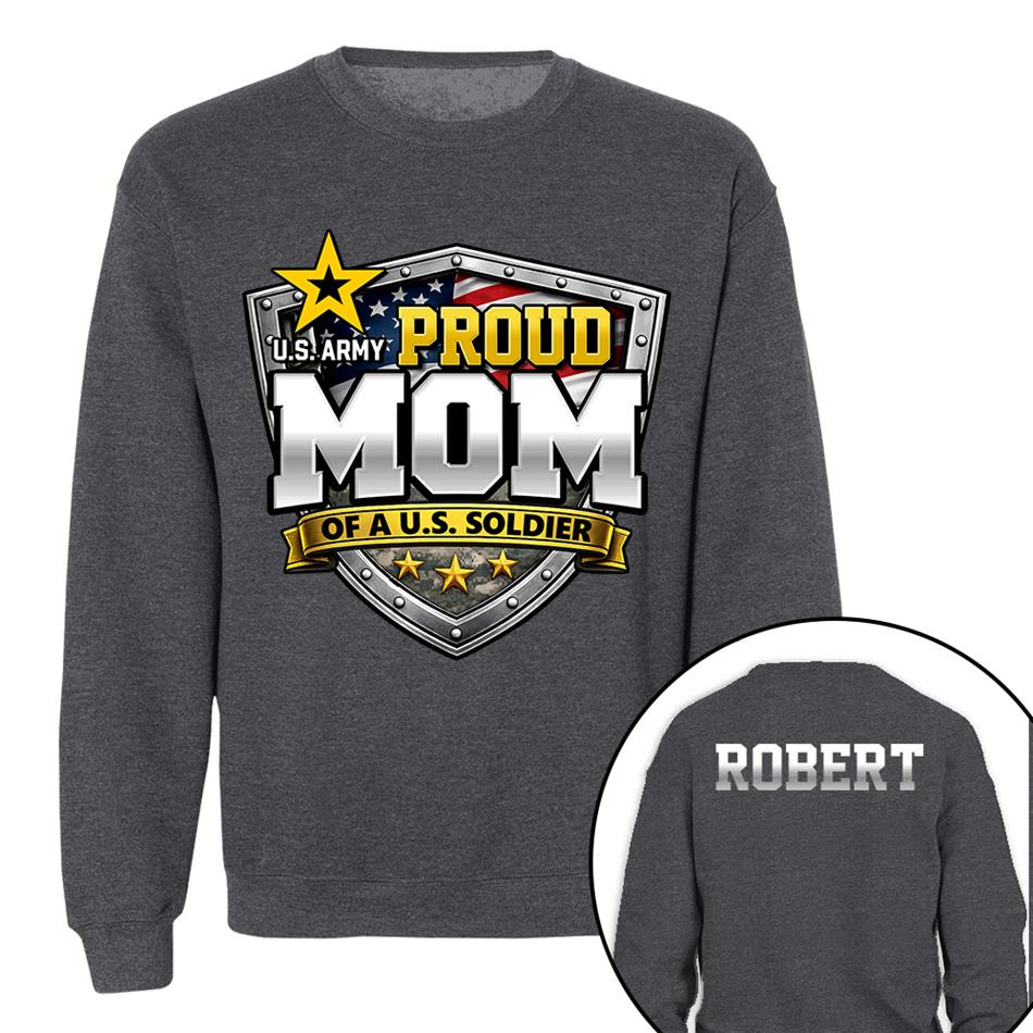 Proud Mom Of A US Soldier Custom Camouflage Shirt For US Military Mom Dad Sister Proud Family Shirt H2511 Trna
