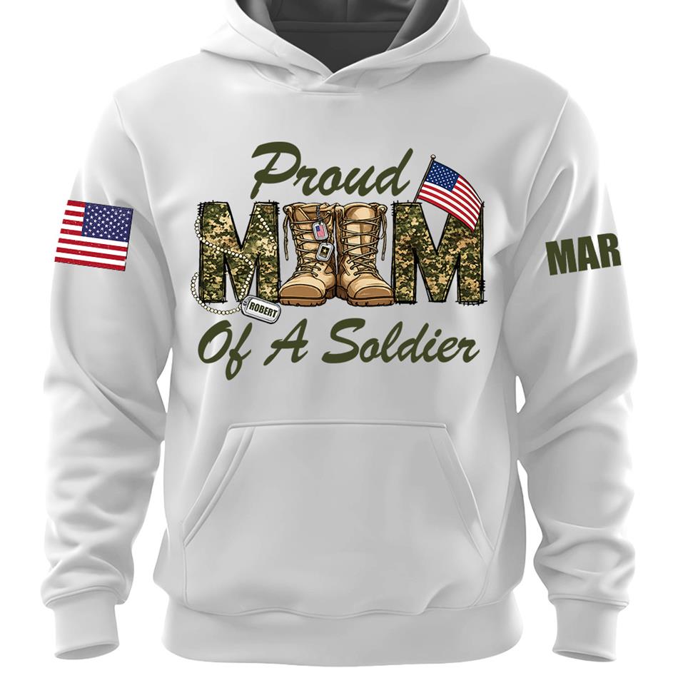 Proud Mom Of A Soldier Camouflage Combat Boots Custom Shirt For Proud Mom Dad Military Family Shirt H2511 Trna
