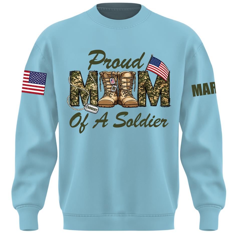 Proud Mom Of A Soldier Camouflage Combat Boots Custom Shirt For Proud Mom Dad Military Family Shirt H2511 Trna