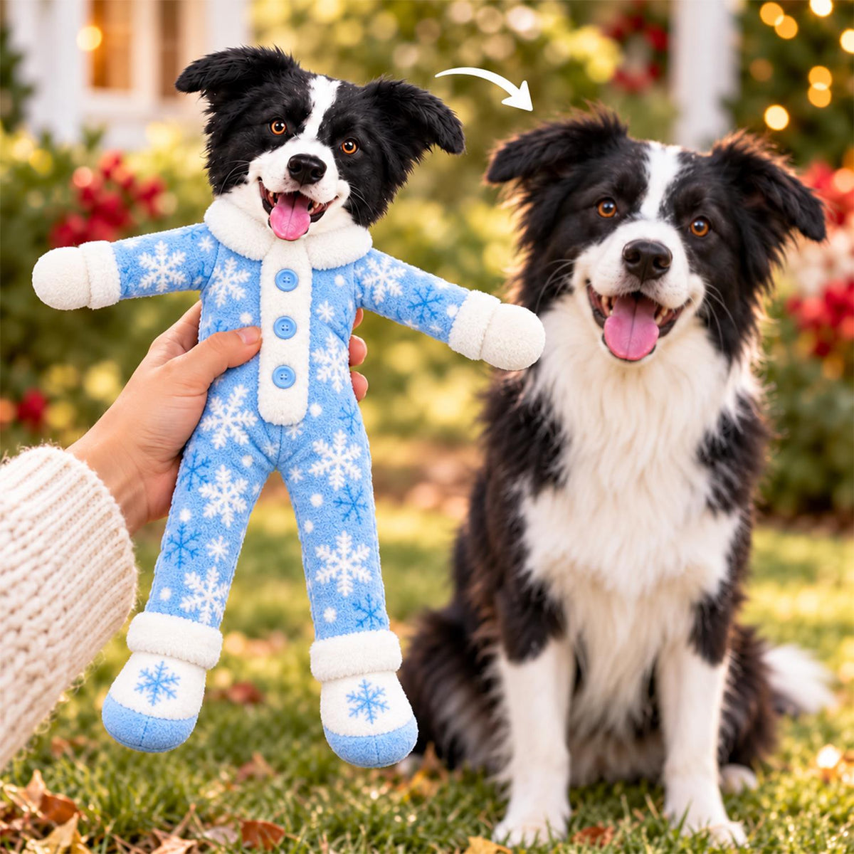 My Merry Pup, Personalized Photo Pet Squishy Toy Poseable Plush Doll, Funny Gift For Dog Mom, Dad, Cat Lover T1807 Hv01 TL06