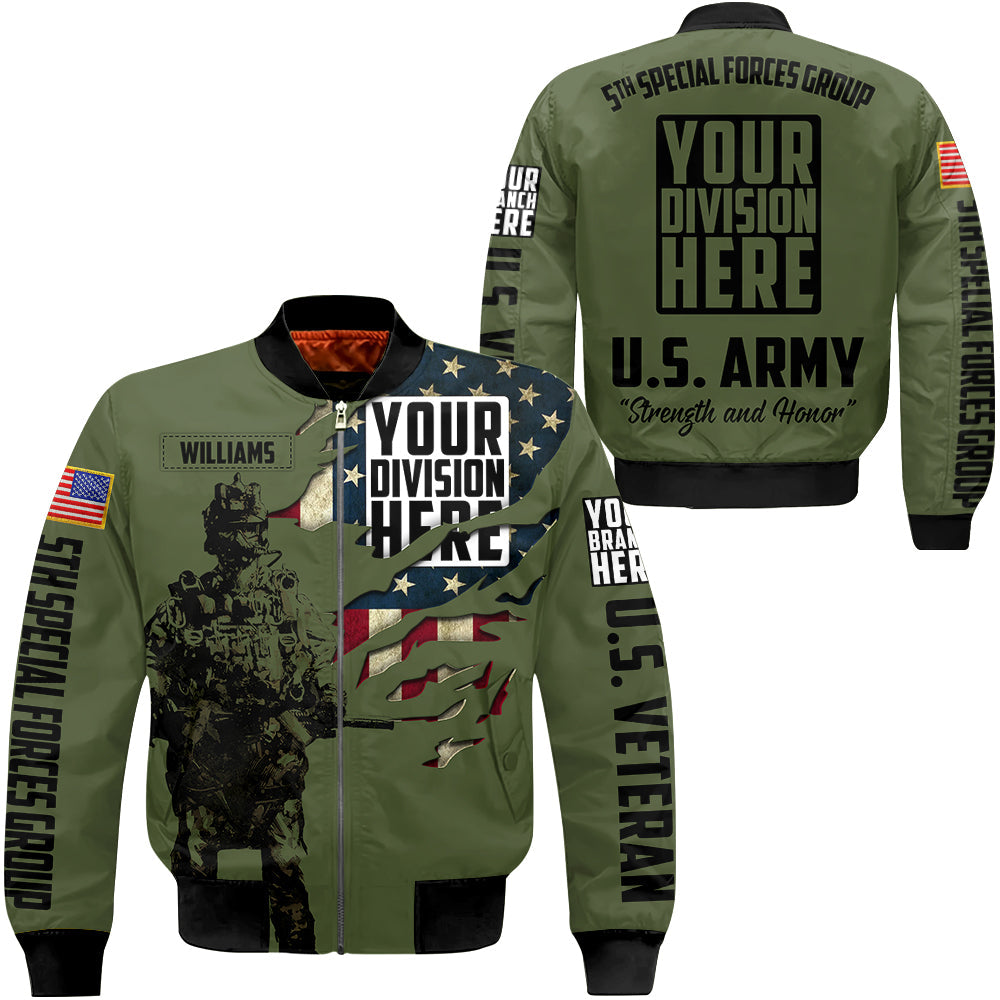 Personalized All Over Print Shirt For Military Veteran Custom Special Forces Logo Hoodie Zip Hoodie For Veteran Dad Grandpa H2511