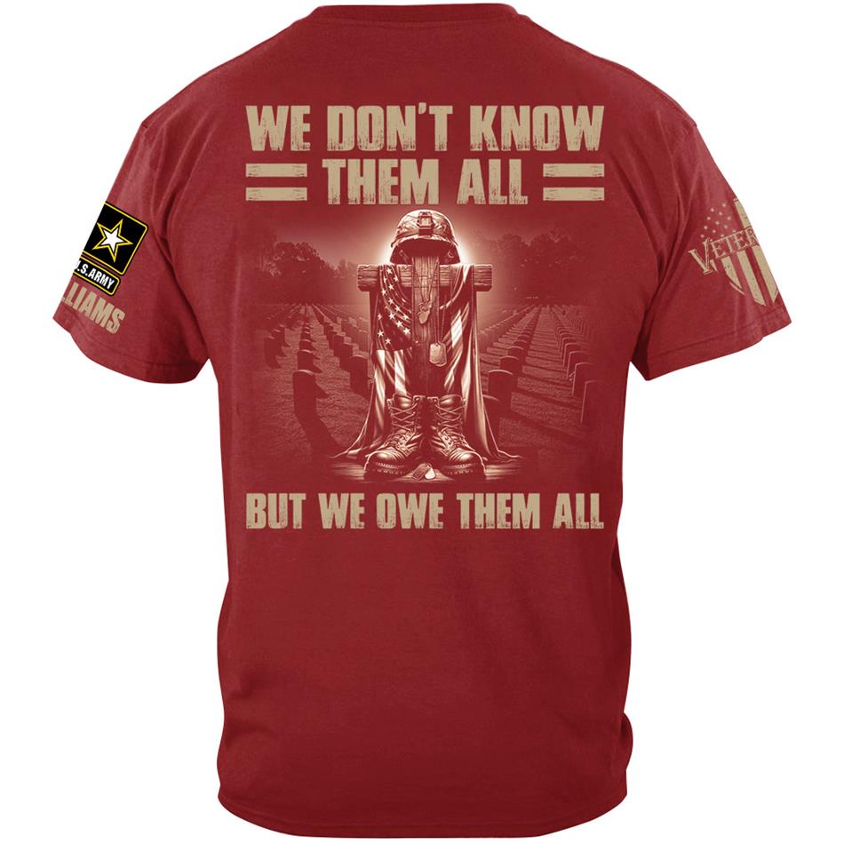 We Dont Know Them All But We Owe Them All Custom Shirt For Proud US Veterans H2511 Trna
