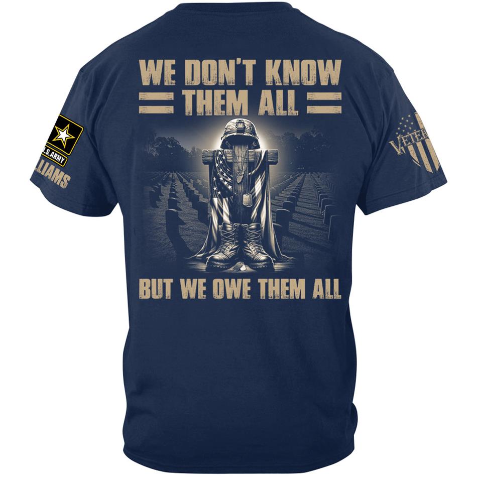 We Dont Know Them All But We Owe Them All Custom Shirt For Proud US Veterans H2511 Trna