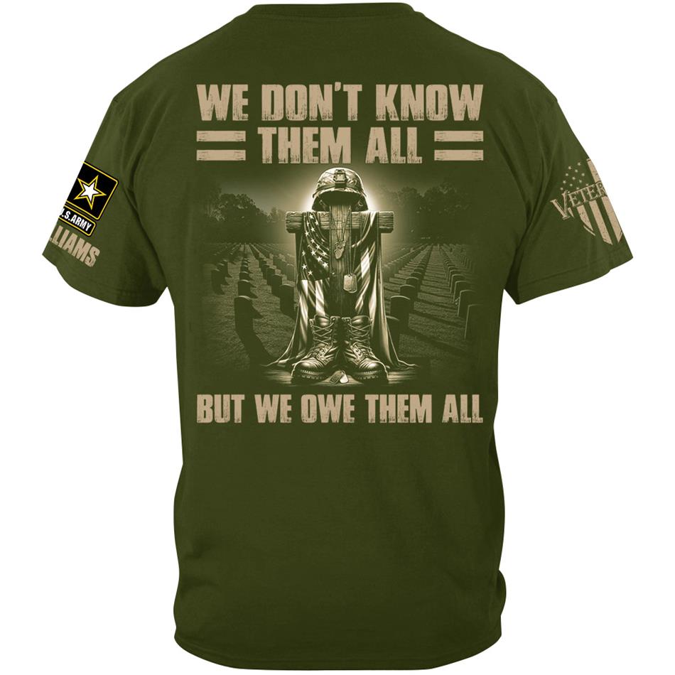 We Dont Know Them All But We Owe Them All Custom Shirt For Proud US Veterans H2511 Trna