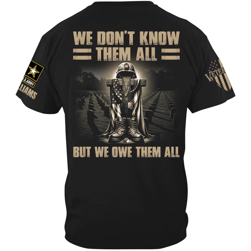We Dont Know Them All But We Owe Them All Custom Shirt For Proud US Veterans H2511 Trna