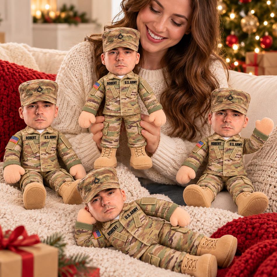 Custom Any Photo - Personalized Veteran Posable Plush Doll H2511 Trna KL07