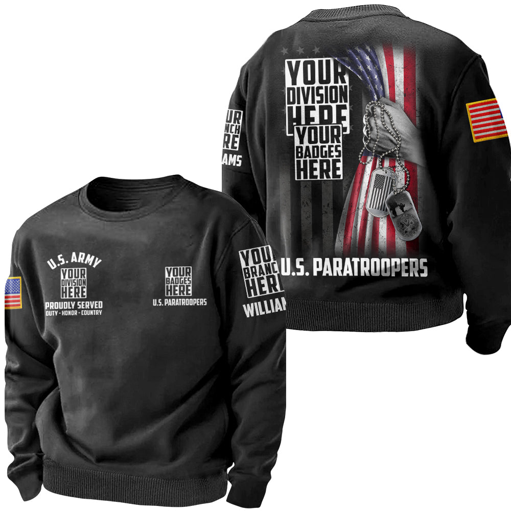 Custom All Branches Division Badges All Over Print Shirt For Veteran H2511