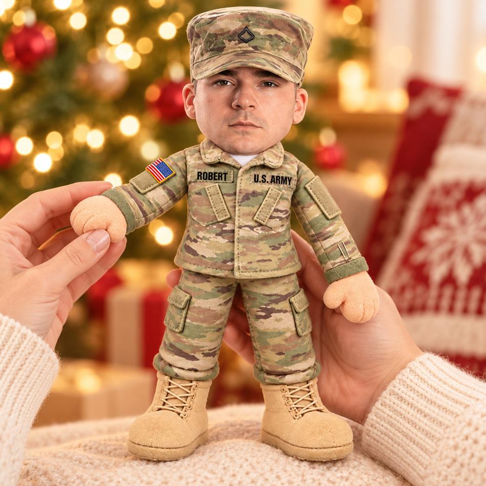 Custom Any Photo - Personalized Veteran Posable Plush Doll H2511 Trna KL07