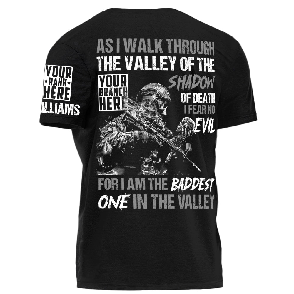 US Veteran Shirt As I Walk Through The Valley Of The Shadow Of Death Personalized Shirt For Veteran H2511
