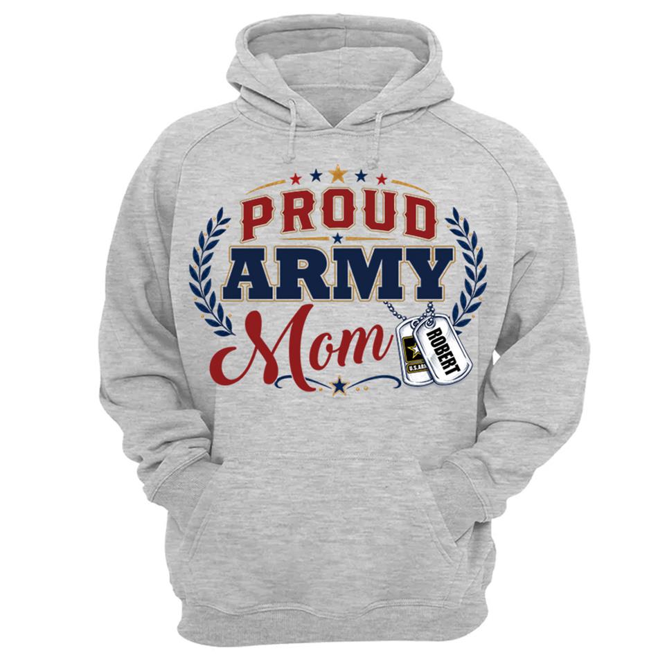Proud Army Mom Custom Shirt For Proud Military Mom Sister Wife Grandma 4Th July Shirt H2511 Trna